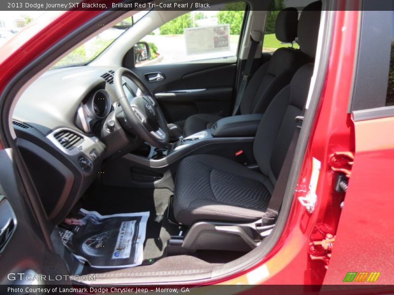 Front Seat of 2013 Journey SXT Blacktop