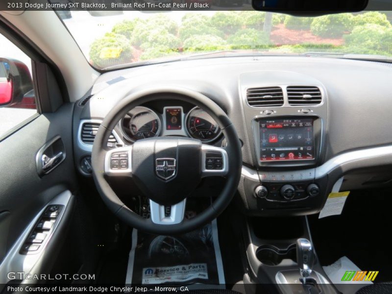 Brilliant Red Tri-Coat Pearl / Black 2013 Dodge Journey SXT Blacktop