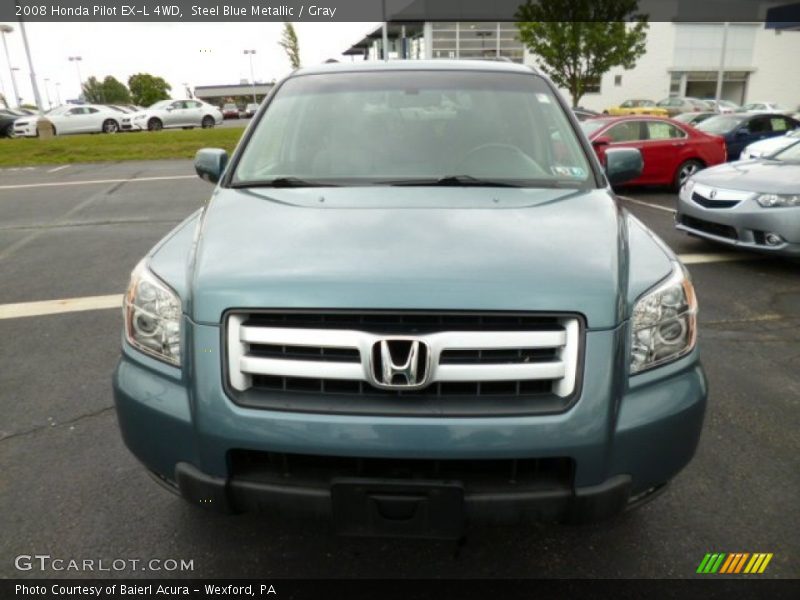 Steel Blue Metallic / Gray 2008 Honda Pilot EX-L 4WD
