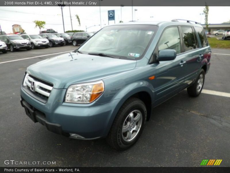 Steel Blue Metallic / Gray 2008 Honda Pilot EX-L 4WD