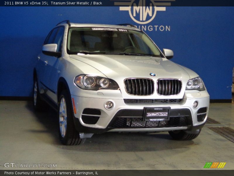 Titanium Silver Metallic / Black 2011 BMW X5 xDrive 35i