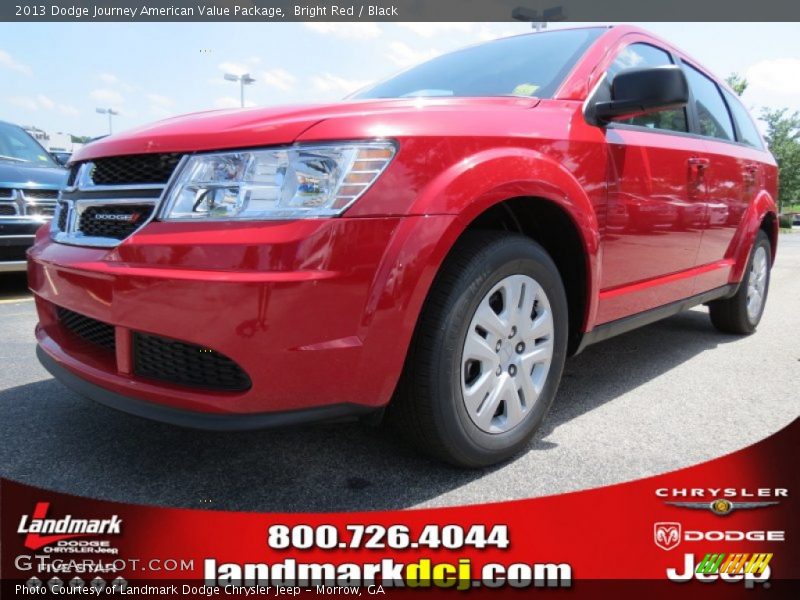 Bright Red / Black 2013 Dodge Journey American Value Package