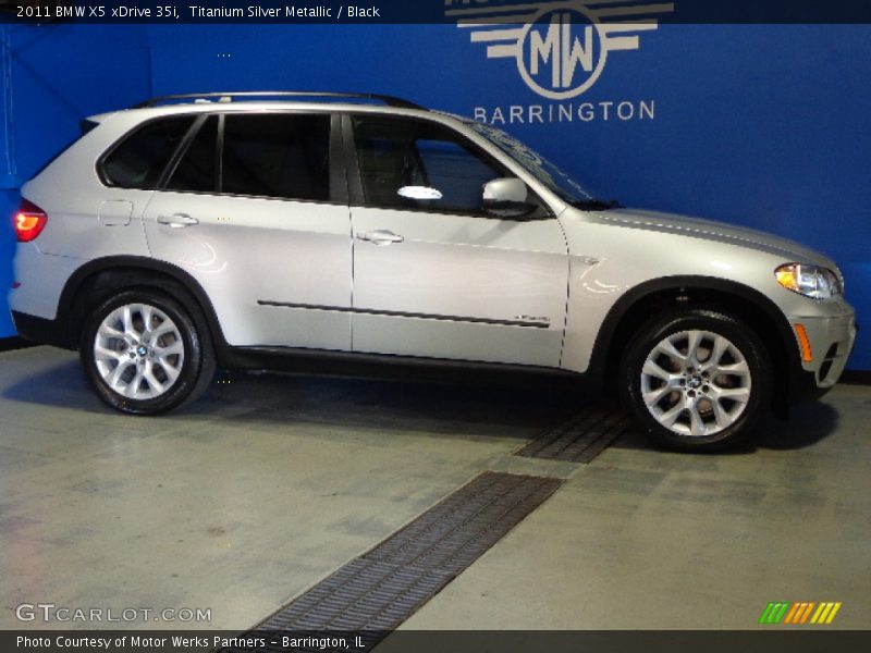 Titanium Silver Metallic / Black 2011 BMW X5 xDrive 35i