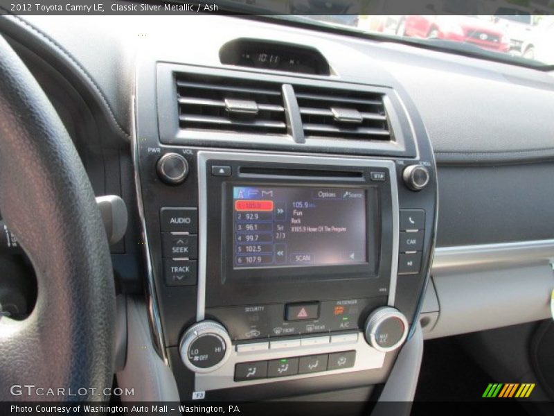Classic Silver Metallic / Ash 2012 Toyota Camry LE