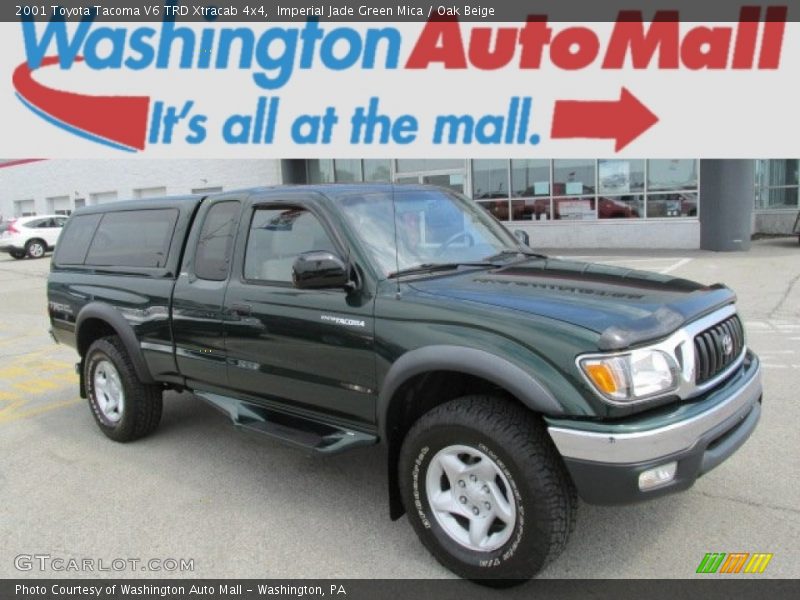 Imperial Jade Green Mica / Oak Beige 2001 Toyota Tacoma V6 TRD Xtracab 4x4