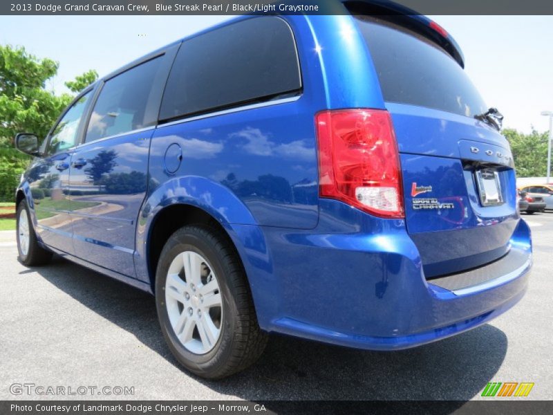 Blue Streak Pearl / Black/Light Graystone 2013 Dodge Grand Caravan Crew