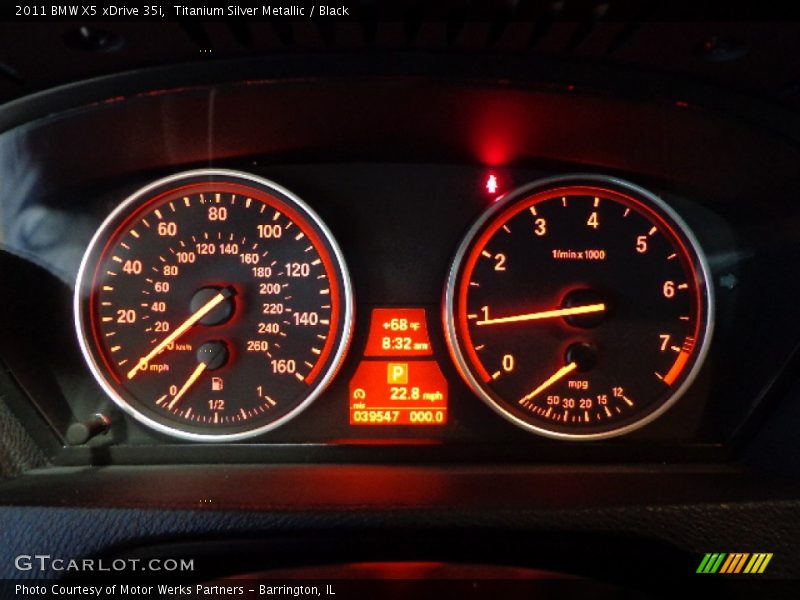 Titanium Silver Metallic / Black 2011 BMW X5 xDrive 35i