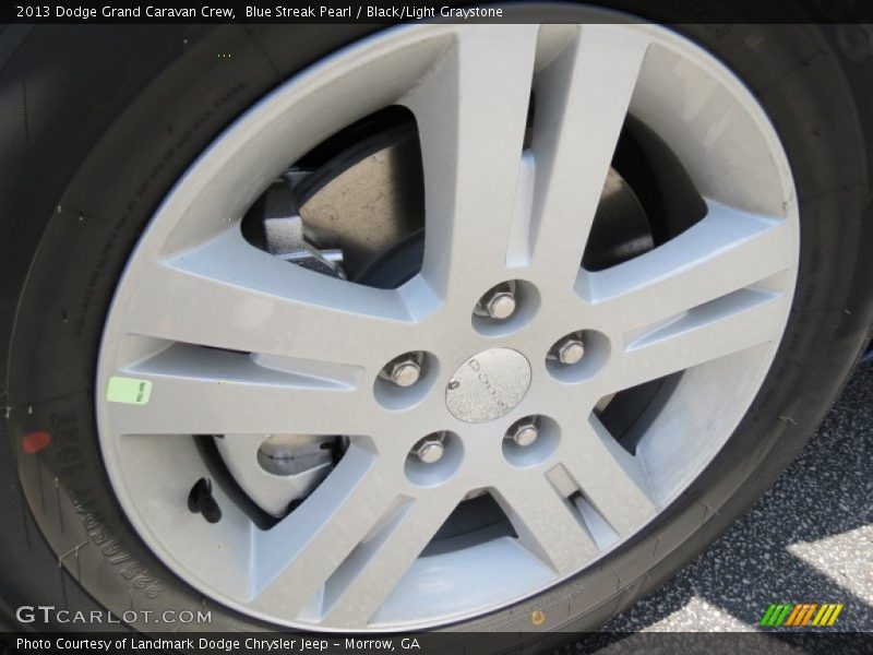 Blue Streak Pearl / Black/Light Graystone 2013 Dodge Grand Caravan Crew