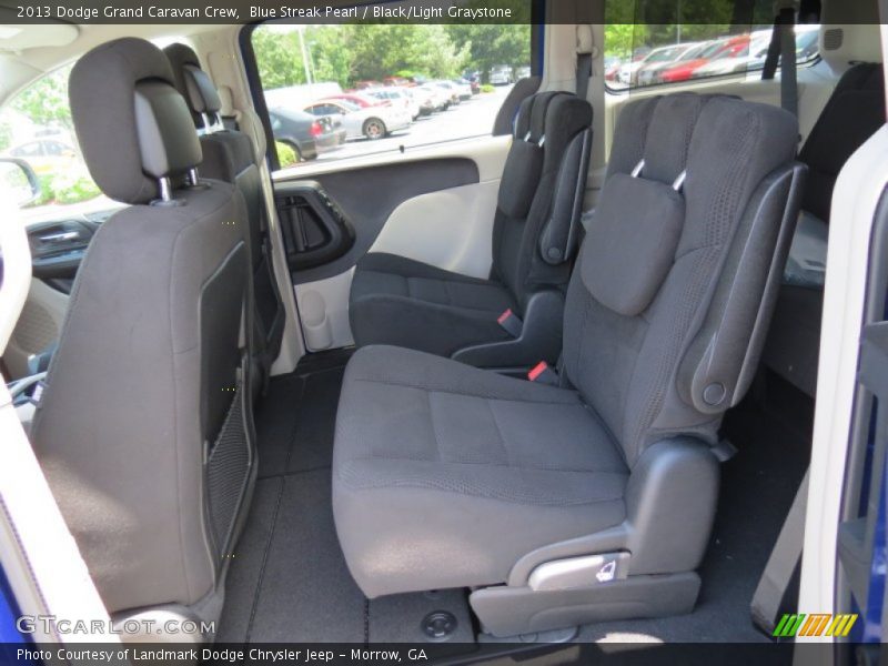 Blue Streak Pearl / Black/Light Graystone 2013 Dodge Grand Caravan Crew