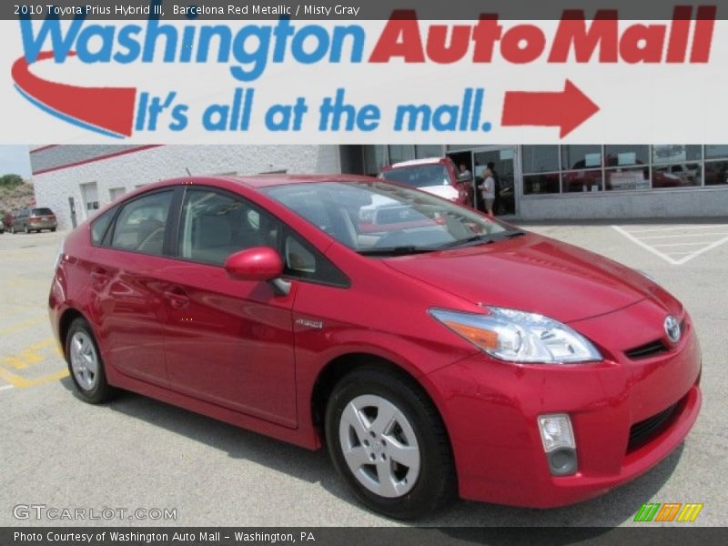 Barcelona Red Metallic / Misty Gray 2010 Toyota Prius Hybrid III