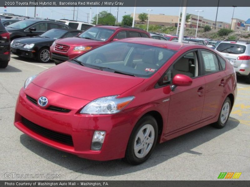 Barcelona Red Metallic / Misty Gray 2010 Toyota Prius Hybrid III