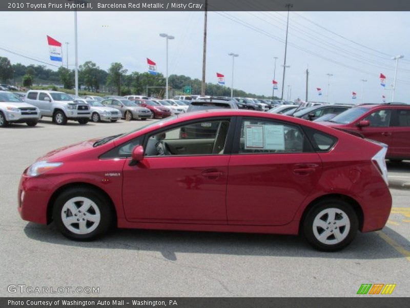 Barcelona Red Metallic / Misty Gray 2010 Toyota Prius Hybrid III