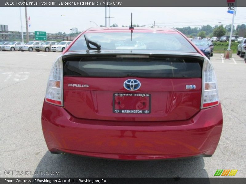 Barcelona Red Metallic / Misty Gray 2010 Toyota Prius Hybrid III
