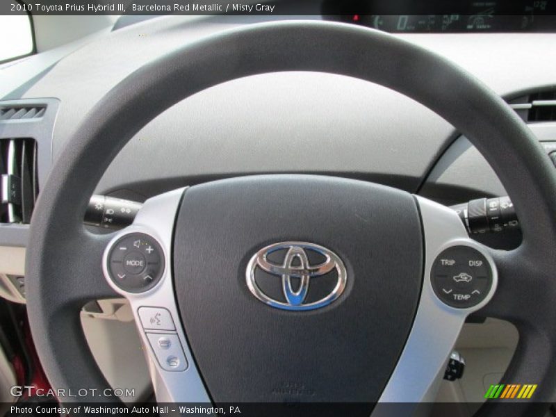 Barcelona Red Metallic / Misty Gray 2010 Toyota Prius Hybrid III