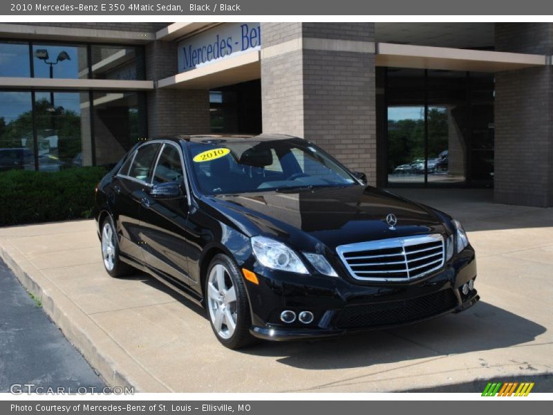 Black / Black 2010 Mercedes-Benz E 350 4Matic Sedan
