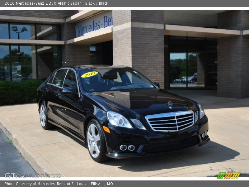 Black / Black 2010 Mercedes-Benz E 350 4Matic Sedan