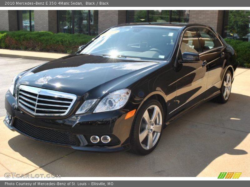 Black / Black 2010 Mercedes-Benz E 350 4Matic Sedan