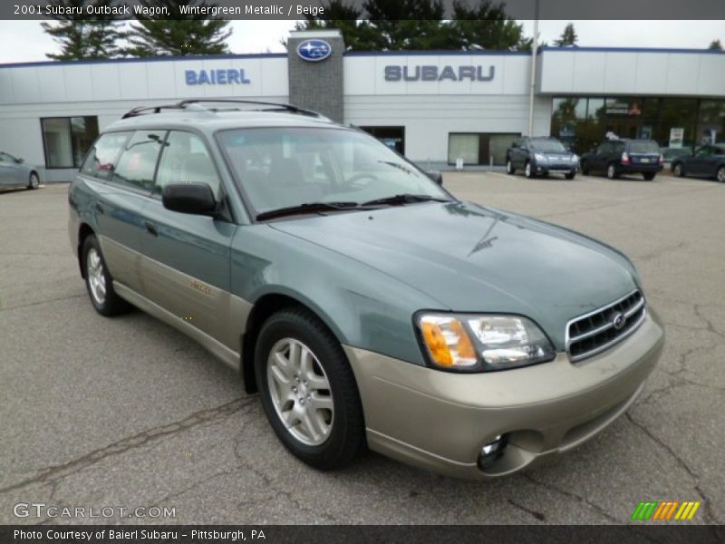 Wintergreen Metallic / Beige 2001 Subaru Outback Wagon