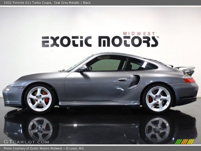 Seal Grey Metallic / Black 2002 Porsche 911 Turbo Coupe