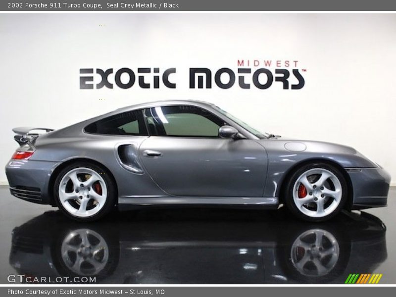 Seal Grey Metallic / Black 2002 Porsche 911 Turbo Coupe