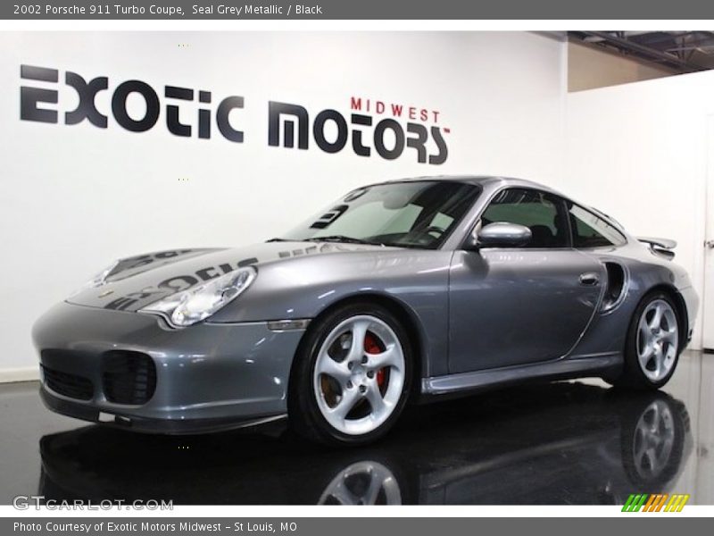 Seal Grey Metallic / Black 2002 Porsche 911 Turbo Coupe