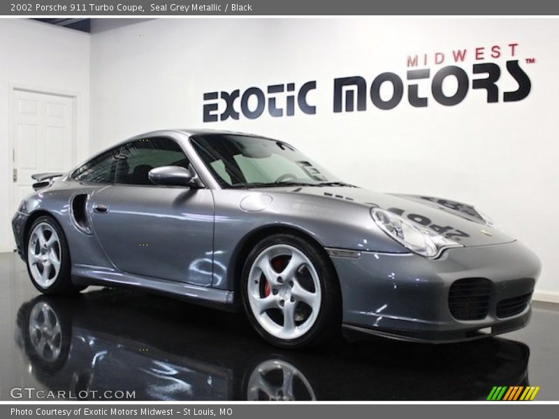 Seal Grey Metallic / Black 2002 Porsche 911 Turbo Coupe