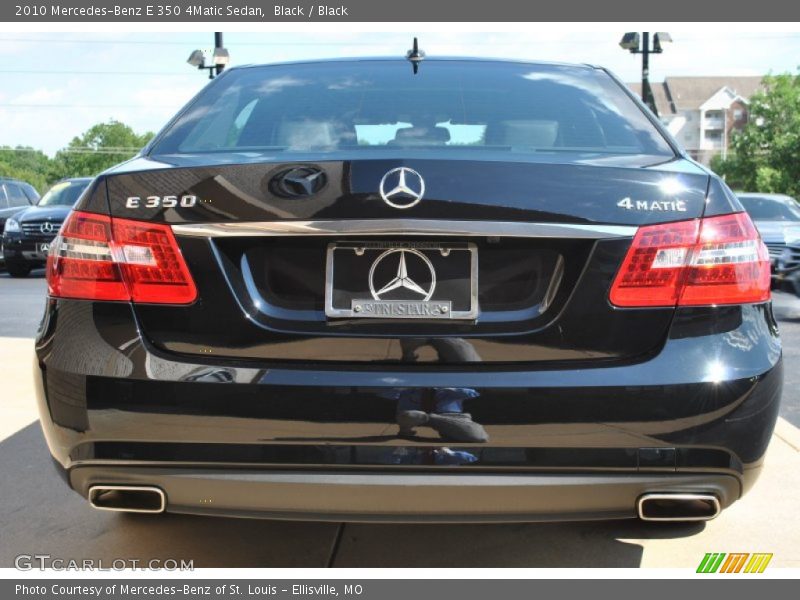 Black / Black 2010 Mercedes-Benz E 350 4Matic Sedan