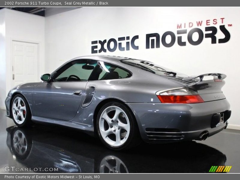 Seal Grey Metallic / Black 2002 Porsche 911 Turbo Coupe