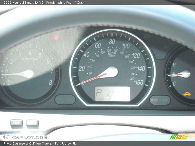 Powder White Pearl / Gray 2006 Hyundai Sonata LX V6