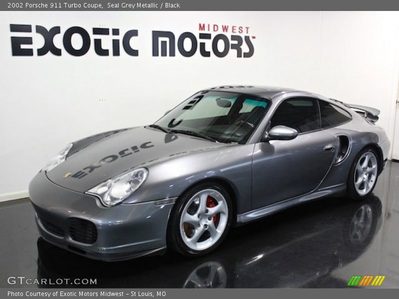 Seal Grey Metallic / Black 2002 Porsche 911 Turbo Coupe