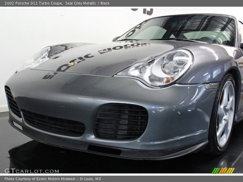 Seal Grey Metallic / Black 2002 Porsche 911 Turbo Coupe