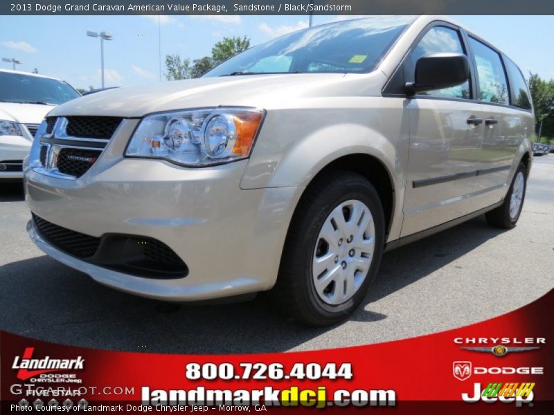Sandstone / Black/Sandstorm 2013 Dodge Grand Caravan American Value Package