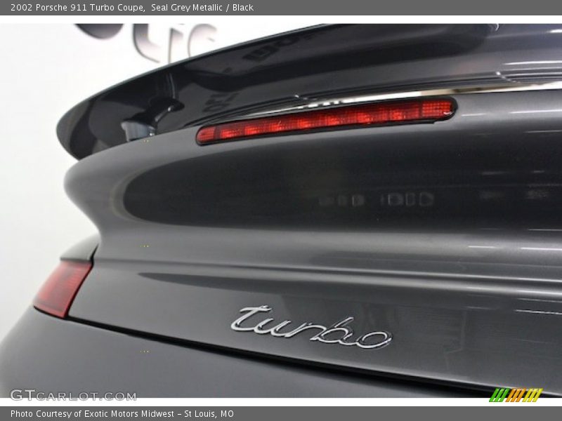Seal Grey Metallic / Black 2002 Porsche 911 Turbo Coupe