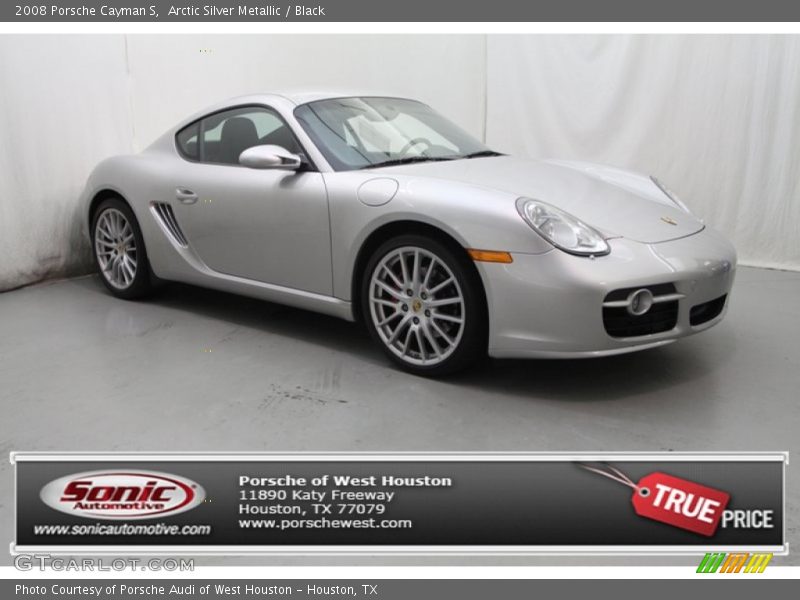 Arctic Silver Metallic / Black 2008 Porsche Cayman S