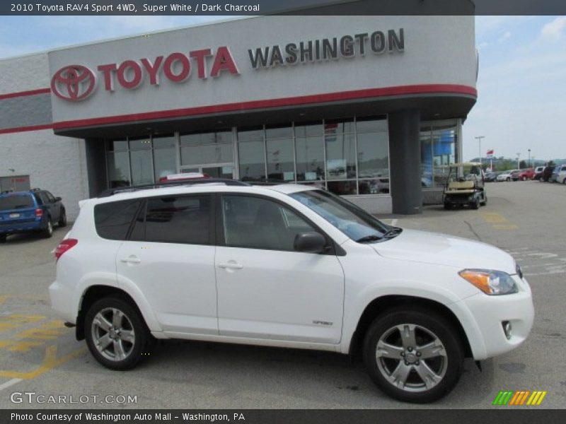 Super White / Dark Charcoal 2010 Toyota RAV4 Sport 4WD