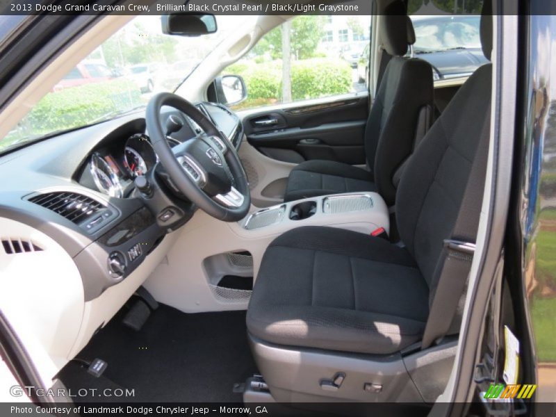 Brilliant Black Crystal Pearl / Black/Light Graystone 2013 Dodge Grand Caravan Crew