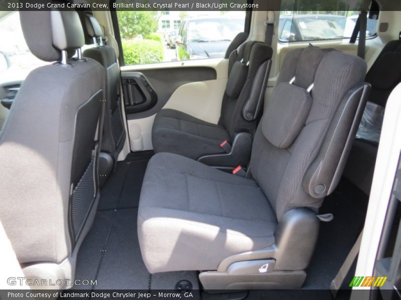 Brilliant Black Crystal Pearl / Black/Light Graystone 2013 Dodge Grand Caravan Crew