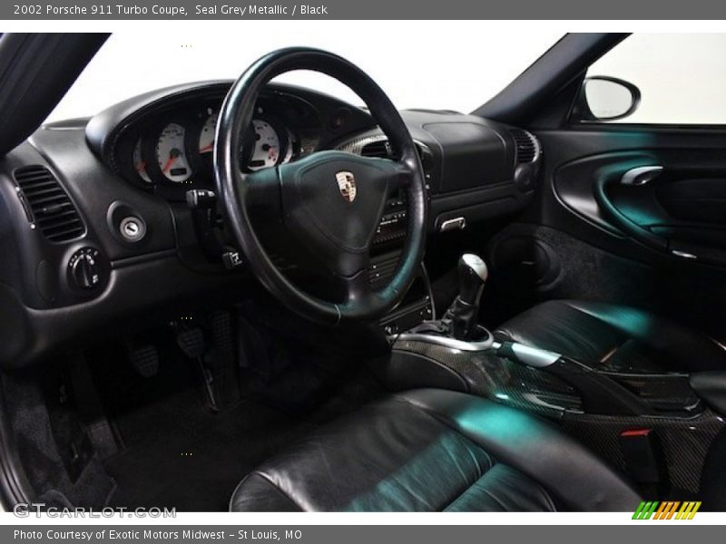 Seal Grey Metallic / Black 2002 Porsche 911 Turbo Coupe