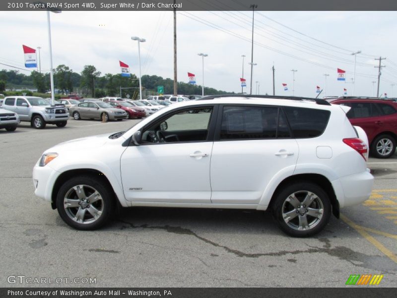 Super White / Dark Charcoal 2010 Toyota RAV4 Sport 4WD