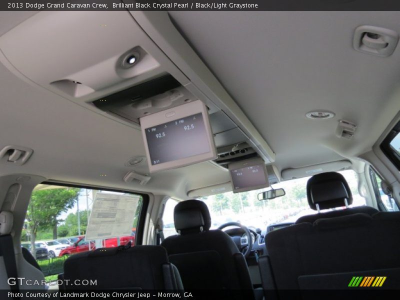 Brilliant Black Crystal Pearl / Black/Light Graystone 2013 Dodge Grand Caravan Crew
