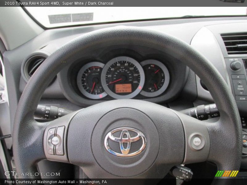 Super White / Dark Charcoal 2010 Toyota RAV4 Sport 4WD