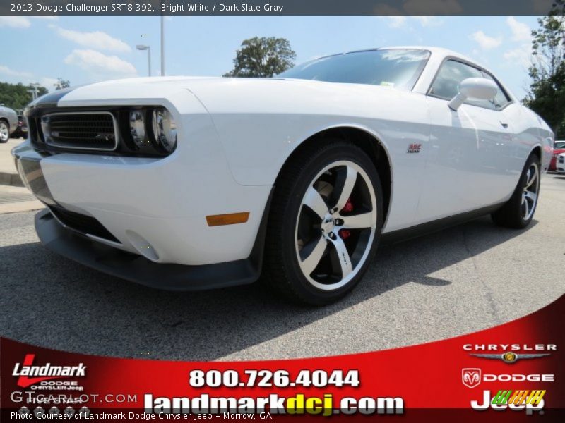 Bright White / Dark Slate Gray 2013 Dodge Challenger SRT8 392