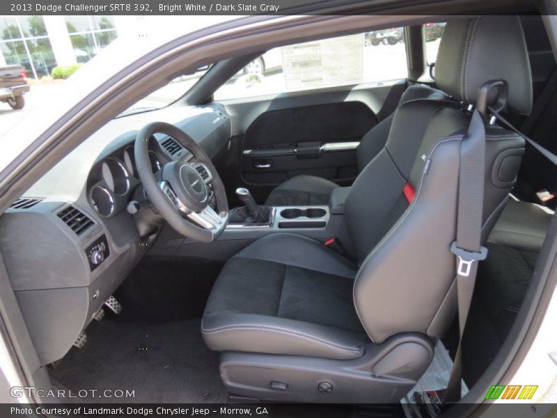 Bright White / Dark Slate Gray 2013 Dodge Challenger SRT8 392