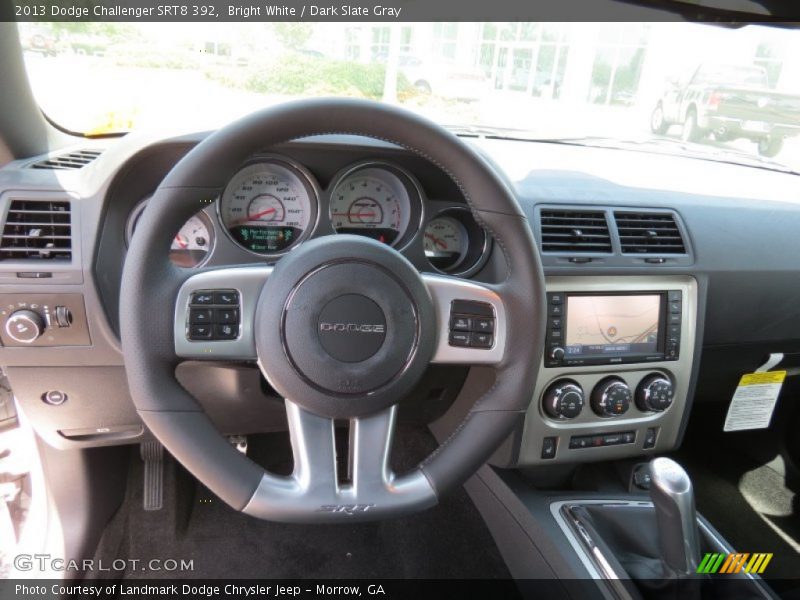 Bright White / Dark Slate Gray 2013 Dodge Challenger SRT8 392