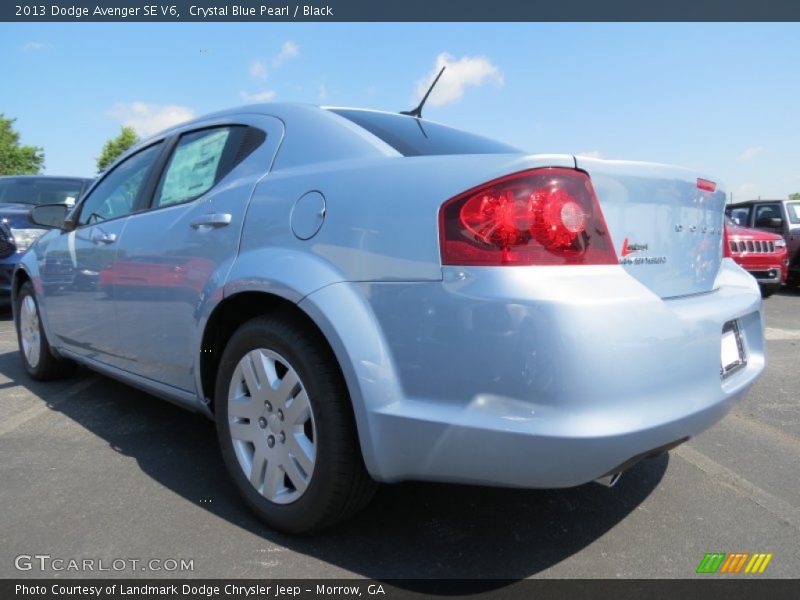 Crystal Blue Pearl / Black 2013 Dodge Avenger SE V6