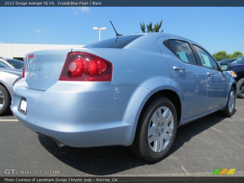 Crystal Blue Pearl / Black 2013 Dodge Avenger SE V6