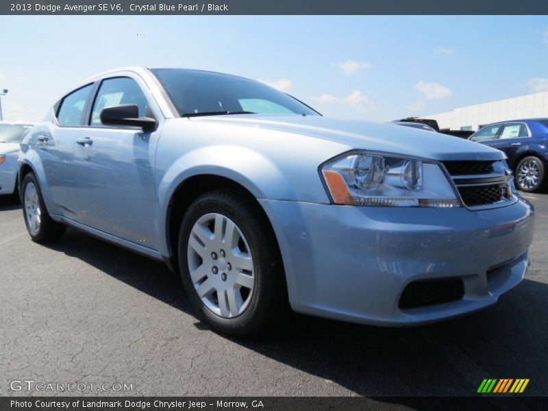 Crystal Blue Pearl / Black 2013 Dodge Avenger SE V6
