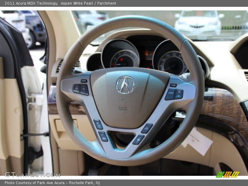 Aspen White Pearl / Parchment 2011 Acura MDX Technology