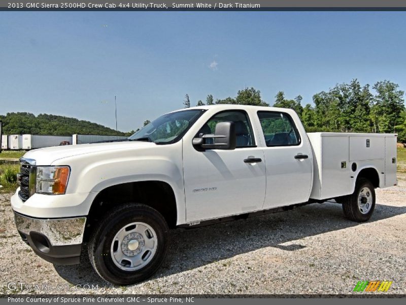 Summit White / Dark Titanium 2013 GMC Sierra 2500HD Crew Cab 4x4 Utility Truck