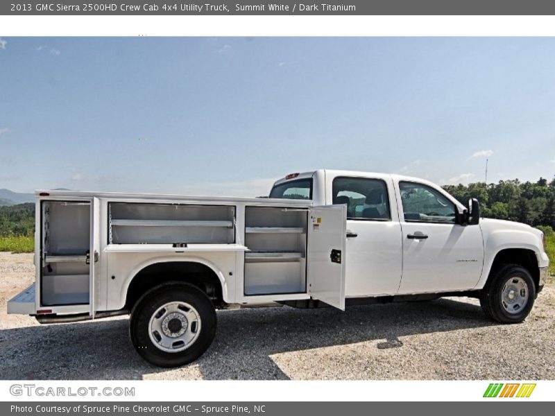 Summit White / Dark Titanium 2013 GMC Sierra 2500HD Crew Cab 4x4 Utility Truck